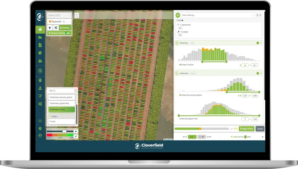 Cloverfield dashboard on a laptop