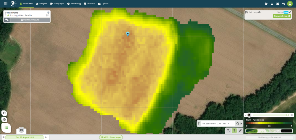 Identify best sampling zones at production field level