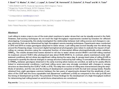 Leaf-rolling in Maize Crops: From Leaf Scoring to Canopy-level Measurements for Phenotyping
