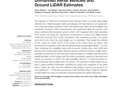 High-Throughput Phenotyping of Plant Height: Comparing Unmanned Aerial Vehicles and Ground LiDAR Estimates