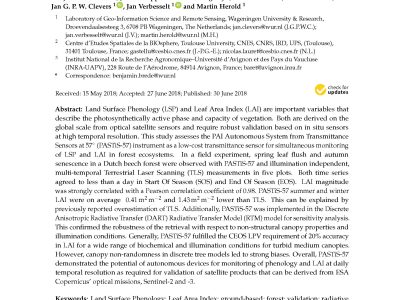 Monitoring Forest Phenology and Leaf Area Index with the Autonomous, Low-Cost Transmittance Sensor PASTiS-57